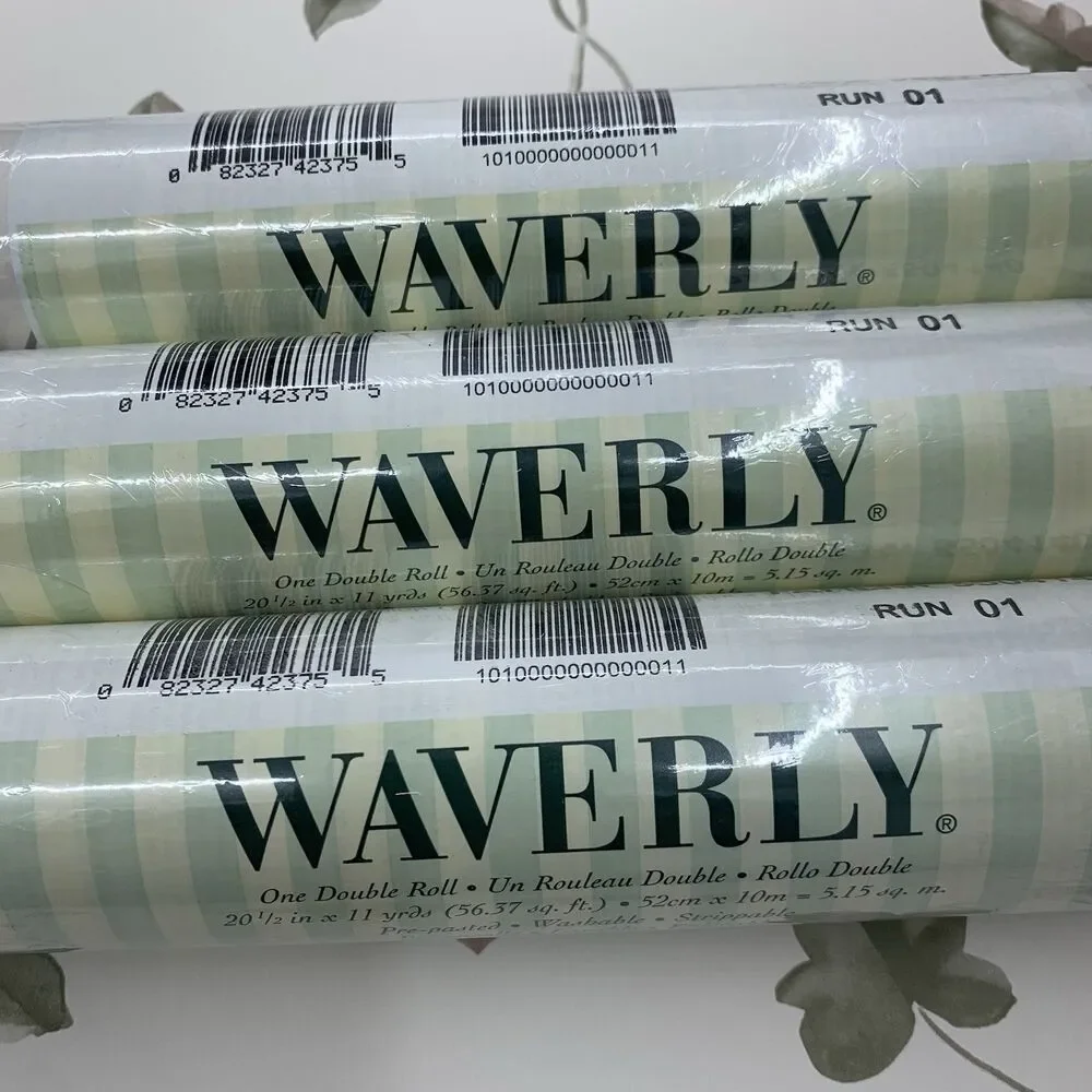 Waverly Wallpaper Vintage Floral 3 Rolls Early 2000s Botanical 20.5 x 11 yds.